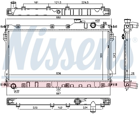 Nissens 68559 radiatore - 68559,